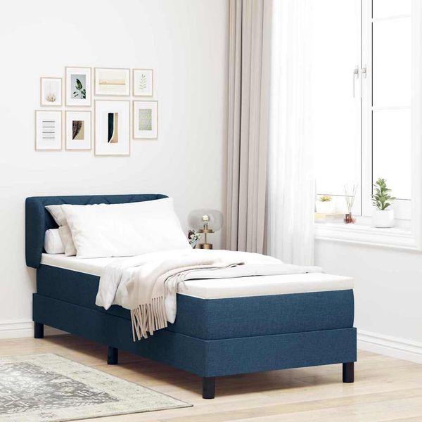 vidaXL Posteľ s pružinovým rámom Modrá 80 x 200 cm látka
