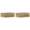 vidaXL Nástenné nočné stolíky 2 ks dub artisan 40x32x15cm sprac. drevo