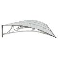 vidaXL Strieška na dvere sivá 400x100 cm polykarbonát