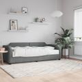 vidaXL Denná posteľ s matracom tmavosivá 90x200 cm látka