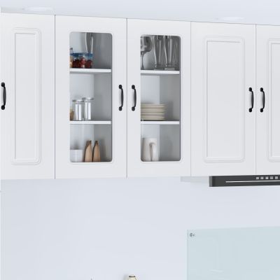 vidaXL Dvierka na umývačku Kalmar 2 pcs Biela 40 x 31 x 80 cm