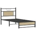 vidaXL Posteľný rám bez matraca dub sonoma 80x200 cm kompozitné drevo