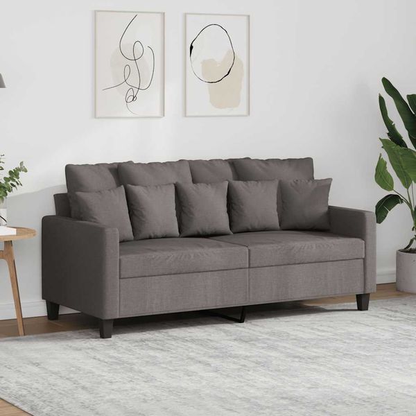 vidaXL 2-miestna pohovka sivohnedá 140 cm látka