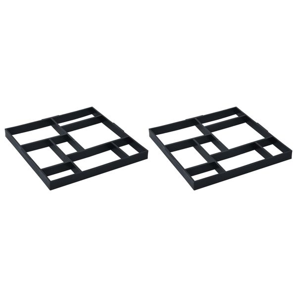 vidaXL Forma na chodník 2 ks 50,4x50,4x4,3 cm plast
