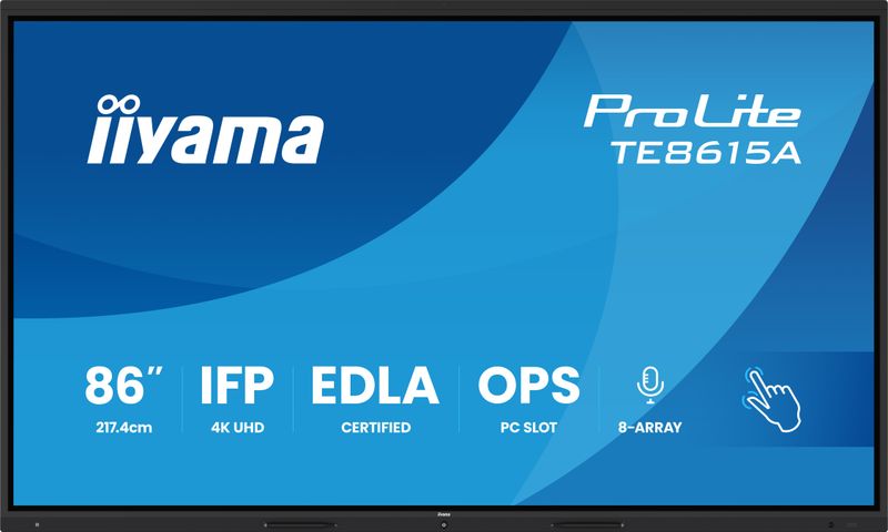86'' iiyama TE8615A-B2AG: IPS, 4K, EDLÁ, NFC