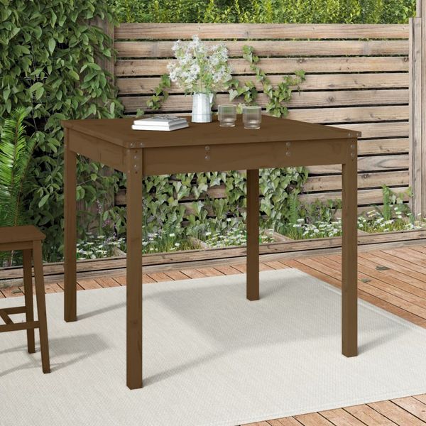 vidaXL Záhradný stolík medovohnedý 82,5x82,5x76 cm borovicový masív