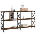 vidaXL Konzolový stolík dymový dub 156x28x80,5 cm kompozitné drevo