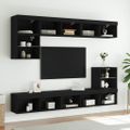 vidaXL TV skrinky s LED svetlami 2 ks čierne 80x30x30 cm
