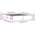 vidaXL Posteľný rám hnedý dub 200x200 cm kompozitné drevo a kov