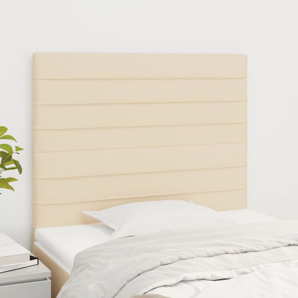 vidaXL Čelo postele krémové 90x5x118/128 cm látkové