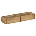 vidaXL Podnos 4 ks Hnedá 57 x 15 x 9 cm Masívne obnovené drevo