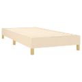 vidaXL Posteľný rám s boxspringom krémová 100x200 cm látka