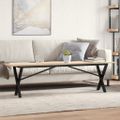 vidaXL Jedálenský stolík v tvare X 160x40x45 cm borovica a oceľ