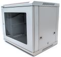 XtendLan 9U/600x450, na zeď, jednodílný, skleněné dveře, šedý Rozvadec, 19", na stenu, jednodílný, výška 9U, 600 x 450, sklenené dvere, šedý