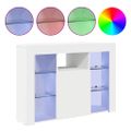 vidaXL Rohový LED TV kabinet 100x40x68cm Biela Kompozitné drevo