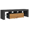 vidaXL TV skrinka s LED svetlami, sivá 140x36,5x40 cm