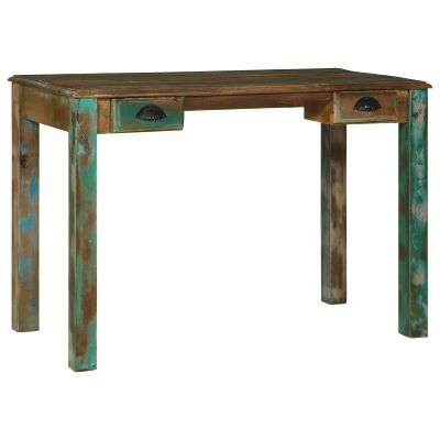 vidaXL Písací stôl Hnedá 112 x 55 x 76 cm Masívne obnovené drevo