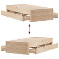 vidaXL Posteľ bez matraca so zásuvkami 90x200 cm borovica
