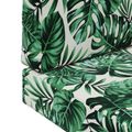 vidaXL Vankúš na vonkajšiu pohovku Polyester Vzor s listami 60 x 60 cm