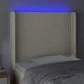 vidaXL Čelo postele krémové 83x16x118/128 cm umelá koža