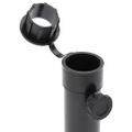 vidaXL Podstavec na slnečník pre tyč Ø38/48 mm matná čierna oceľ