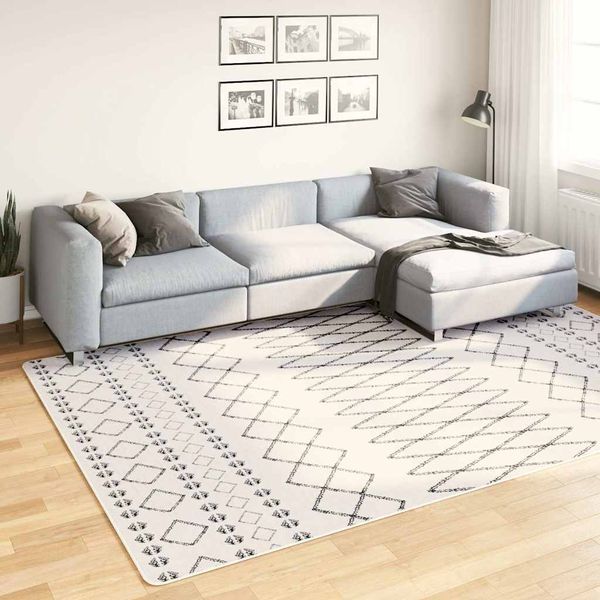vidaXL Prateľný koberec 190x300 cm čierno-biely
