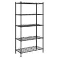 vidaXL Regál s 5 policami 90x35x180 cm čierny 250 kg