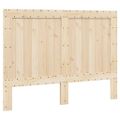 vidaXL Posteľný rám s čelom sivý 160x200 cm borovicový masív