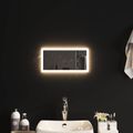 vidaXL Zrkadlo do kúpeľne s LED Priehľadná 40 x 20 cm tvrdené sklo