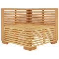 vidaXL Záhradná rohová pohovka s tmavosivými vankúšmi masívny teak