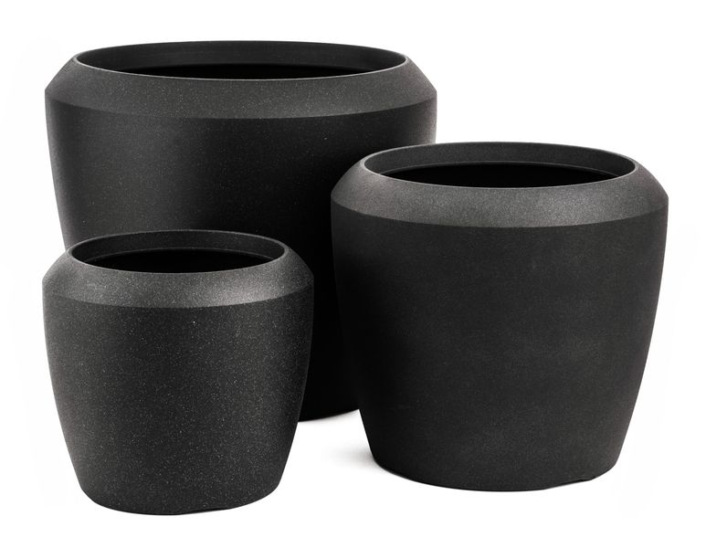 Kvetináč G21 Coal Round 33,5 x 33,5 x 30,5