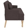 vidaXL Lavička s vankúšmi tmavohnedá 113x64,5x75,5 cm látka