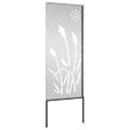 vidaXL Záhradná clona na súkromie Rezací Strieborná 50 x 140 cm