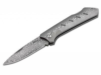 Böker Plus 01BO511DAM Damascus Dominator vreckový nôž 8,4 cm, damašek