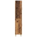vidaXL Highboard Staré drevo 34,5 x 34 x 180 cm Kompozitné drevo