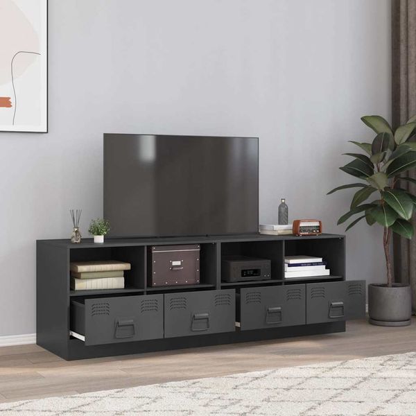 vidaXL TV skrinky 2 ks antracitové 67x39x44 cm oceľ