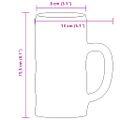 vidaXL Pivný pohár s uchom sklenený 6 ks 500 ml