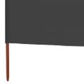 vidaXL 9-panelová zábrana proti vetru antracitová 1200x80 cm látková