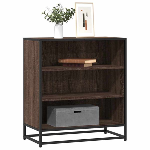 vidaXL Komoda hnedý dub 68x35x76 cm kompozitné drevo a kov
