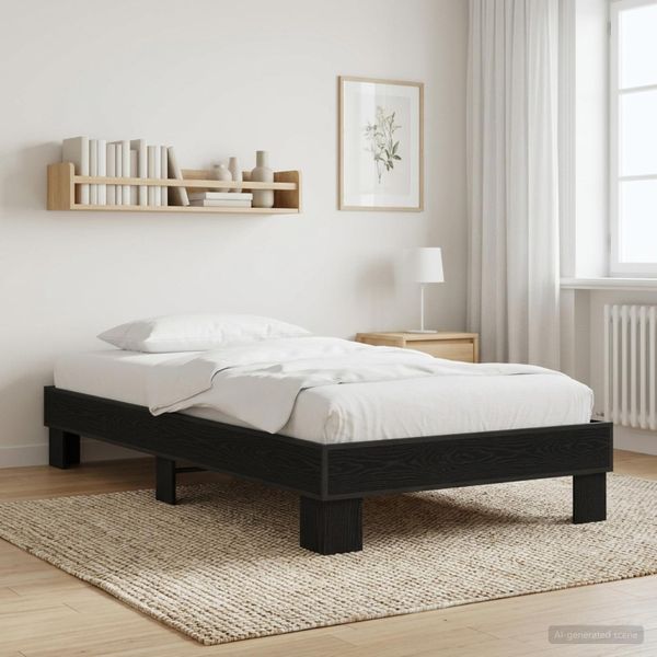 vidaXL Rám postele Čierny dub 80 x 200 cm Kompozitné drevo