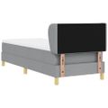 vidaXL Posteľ s pružinovým rámom Svetlosivá 80 x 200 cm látka