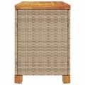 vidaXL Záhradný úložný box béžový 80x40x48 cm polyratan akáciové drevo