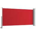 vidaXL Zaťahovacia bočná markíza na terasu 120x300 cm, červená