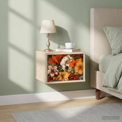 vidaXL Nástenná nočná skrinka GENNEP Dub sonoma 36 x 33 x 25 cm