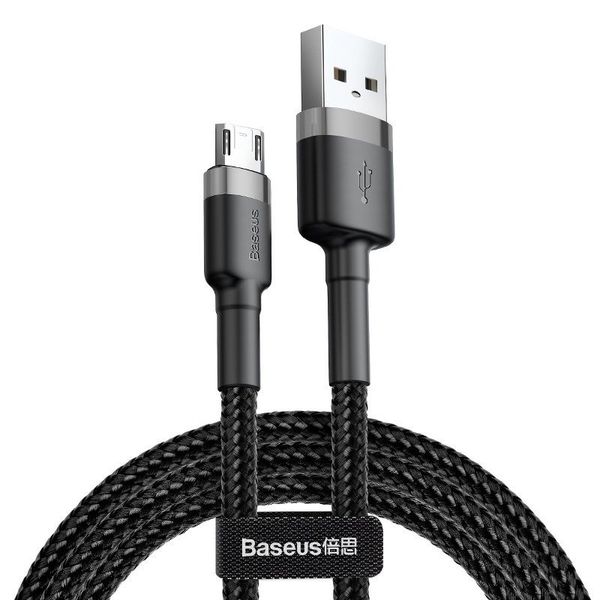 Kábel Baseus Cafule Micro USB 2,4A 1 m (sivý + čierny)