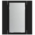 vidaXL LED kúpeľňová zrkadlová skrinka čierna 40x12x45 cm akryl