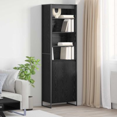 vidaXL Vysoké skrinky Čierny dub 60 x 36 x 200 cm Kompozitné drevo