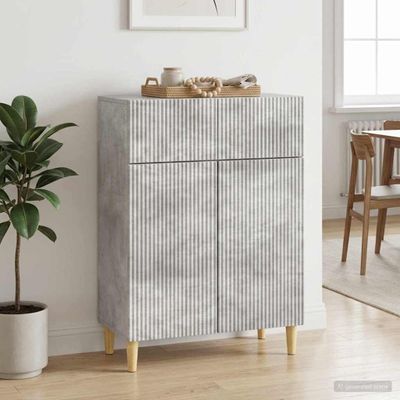 vidaXL Servírovacia skriňa so zásuvkou Betónovo sivá 66 x 34,5 x 90 cm