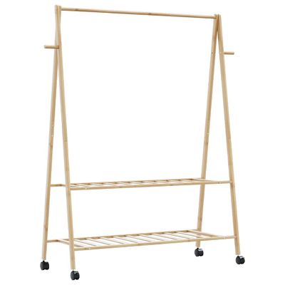 vidaXL Vešiak na oblečenie s policami a kolieskami 132x45,5x155,5 cm