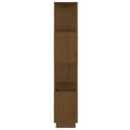 vidaXL Knižnica/deliaca stena hnedá 51x25x132 cm masívna borovica